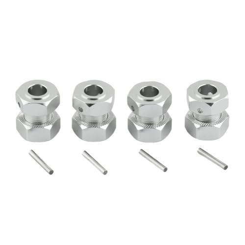 EHxCUF Kompatible Teile Kompatibel mit 6S 1/7 Upgrade 17 mm Metall-Radsechskant(Silver) von EHxCUF