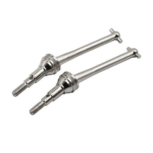 EHxCUF Kompatible Upgrade-Teile, 2 Stück Metall-Antriebswelle vorne und hinten Kompatibel mit RC-Automodelle im Maßstab 1:16 16207 16208 14209 14210(Silver) von EHxCUF