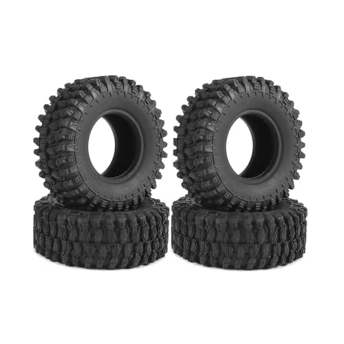 EHxCUF Kompatible Upgrade-Teile Kompatibel mit 1/24 1/18 RC Crawler Gummireifen 50 x 20 mm Beadlock-Felgen Kompatibel mit Verschiedene Modelle(All Terrain Tires) von EHxCUF