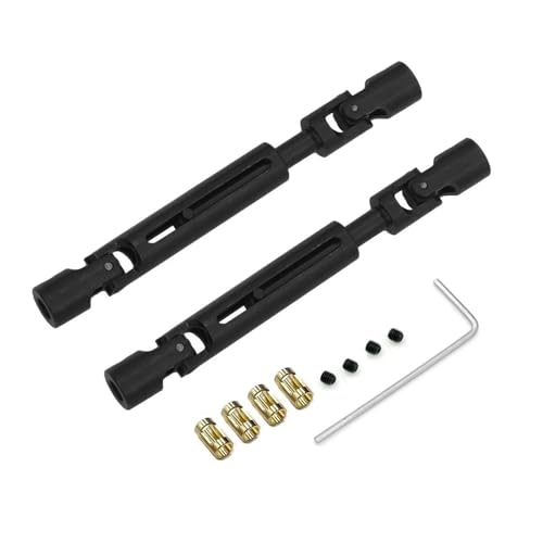 EHxCUF Kompatible Upgrade-Teile Kompatibel mit Metallgetriebegehäuse Kompatibel mit Motorantriebswelle MN82 MN78 1/12 RC-Fahrzeug(Black DRIVESHAFT) von EHxCUF