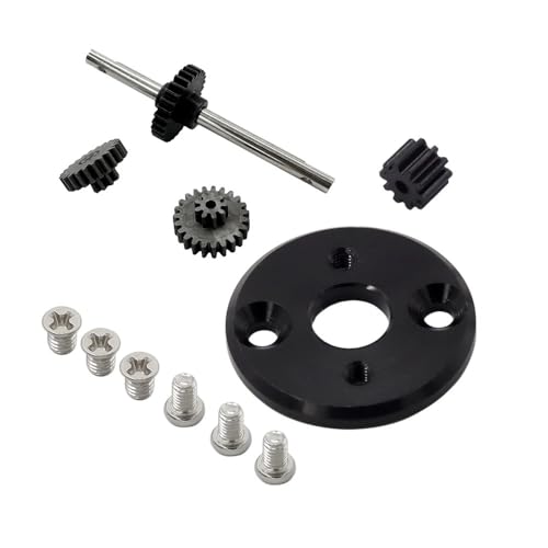 EHxCUF Kompatible Upgrade-Teile Kompatibel mit Metallgetriebegehäuse Kompatibel mit Motorantriebswelle MN82 MN78 1/12 RC-Fahrzeug(Black Gear Set) von EHxCUF
