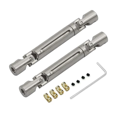 EHxCUF Kompatible Upgrade-Teile Kompatibel mit Metallgetriebegehäuse Kompatibel mit Motorantriebswelle MN82 MN78 1/12 RC-Fahrzeug(Silver DRIVESHAFT) von EHxCUF