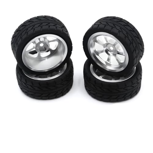 EHxCUF Kompatible verbesserte Metallräder mit Reifenhautsatz Kompatibel mit 1/18 RC-Autos A949 A959 A969 A979 K929 und mehr(White) von EHxCUF
