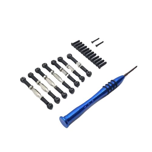 EHxCUF Kompatibler Metallgestänge-Servozug-Spurstangensatz Kompatibel mit 144002 144001 124016 124017 124018 124019 RC-Autos(Black) von EHxCUF