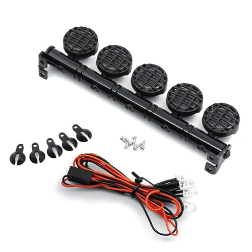 EHxCUF Kompatibles Dachscheinwerfer-Lampenset mit 4/5/6 Lichtern Kompatibel mit TRX-4 Wraith 1/10 RC Crawler Car Model Upgrade Parts(5 Lights) von EHxCUF
