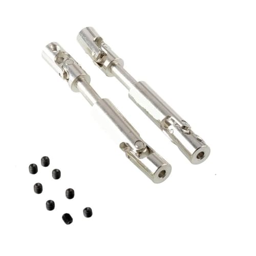 EHxCUF Metall-Antriebswellen-Upgrade Kompatibel mit C14 C24 B14 B16 B24 B36 MN D91 D96 99S, kompatibel mit HengLong FeiYu RC-Fahrzeugteilen(Silver) von EHxCUF