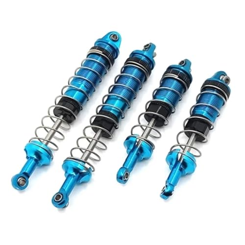 EHxCUF Metall-Öl-Stoßdämpfer-Dämpfer, Upgrade-Teile, Zubehör, kompatibel mit 1/12 RC-Autos, Modellen 12428, 12423, 12427, 12429 FY-03, 4er-Set(Blue) von EHxCUF