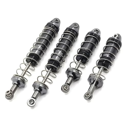EHxCUF Metall-Öl-Stoßdämpfer-Dämpfer, Upgrade-Teile, Zubehör, kompatibel mit 1/12 RC-Autos, Modellen 12428, 12423, 12427, 12429 FY-03, 4er-Set(Grey) von EHxCUF