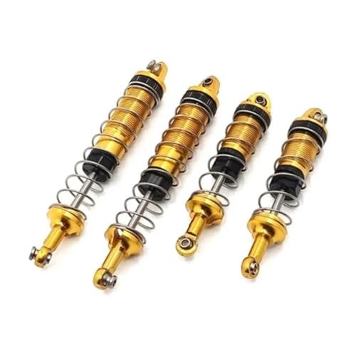 EHxCUF Metall-Öl-Stoßdämpfer-Dämpfer, Upgrade-Teile, Zubehör, kompatibel mit 1/12 RC-Autos, Modellen 12428, 12423, 12427, 12429 FY-03, 4er-Set(Yellow) von EHxCUF
