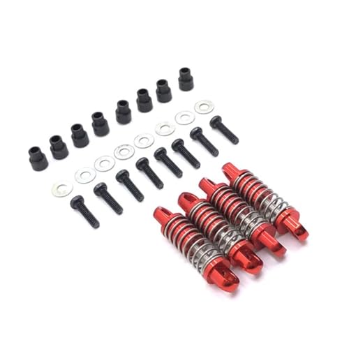 EHxCUF Metall-Stoßdämpfer-Upgrade Kompatibel mit RC-Autos im Maßstab 1:28, kompatibel mit 284131 K969 K979 K989 K999 P929 P939 Teilen(RED) von EHxCUF