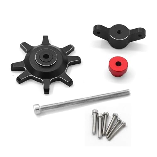 EHxCUF Metallisch-schwarz-rotes Reifenmontagewerkzeug Kompatibel mit 1/10 RC-Crawler-Autos, kompatibel mit 1,9- und 2,2-Zoll-Beadlock-Rädern(Black) von EHxCUF