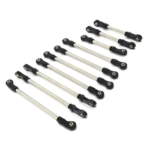 EHxCUF Metallverstärkte Pleuelstange Kompatibel mit 1/10 R1001 R1002 R1003 kompatible RC-Autoteile(Black) von EHxCUF
