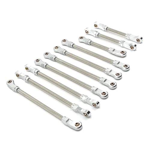 EHxCUF Metallverstärkte Pleuelstange Kompatibel mit 1/10 R1001 R1002 R1003 kompatible RC-Autoteile(Silver) von EHxCUF