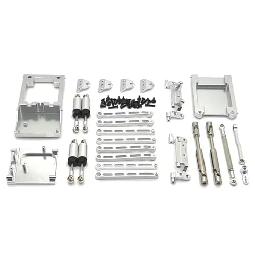 EHxCUF Metallverstärkter Aufhängungsstangensatz, kompatibel mit 1/12 MN-Serie MN168 MN78 RC-Fahrzeugkomponenten(Silver) von EHxCUF