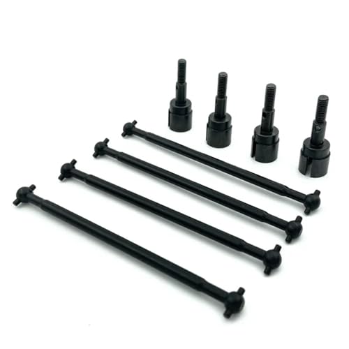 EHxCUF Stahl-Metall-Antriebswelle 89,5 mm und Achsschenkel, kompatibel mit RC-Car-Upgrade-Teilen im Maßstab 1:10(Black) von EHxCUF
