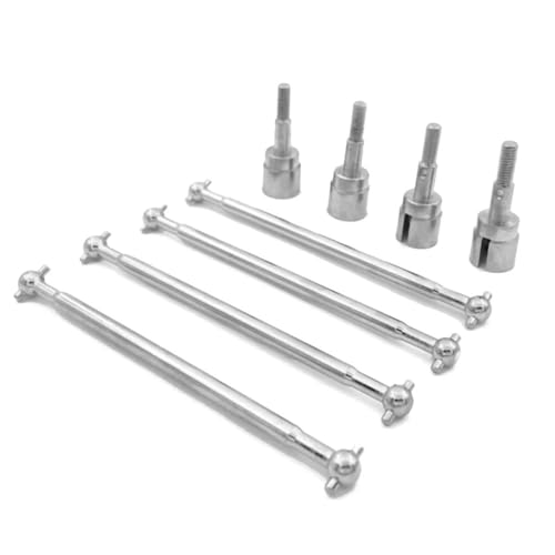 EHxCUF Stahl-Metall-Antriebswelle 89,5 mm und Achsschenkel, kompatibel mit RC-Car-Upgrade-Teilen im Maßstab 1:10(Silver) von EHxCUF