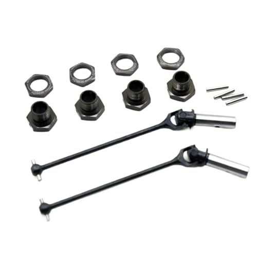 EHxCUF Universelles Upgrade-Zubehör, 2-teiliges 94-mm-Antriebswellen- und 17-mm-Sechskant-Adapter-Set Kompatibel mit RC-Autos im Maßstab 1:8, Vorder- und Hinterräder(CVD Adapter Set) von EHxCUF