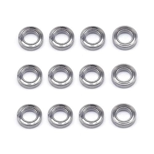 EHxCUF Verbesserte 12-teilige Lager 4 x 7 x 2 mm, kompatibel mit 124019, 124018 RC-Car-Modellen und ähnlichen Varianten 144001–1296 von EHxCUF