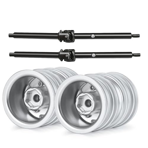 EHxCUF Vorder- und Hinterradfelgennabe aus Metall Kompatibel mit 1/24 RC-Autos, kompatibel mit SCX24 Deadbolt- und Bronco-Modellen(1SET Front) von EHxCUF