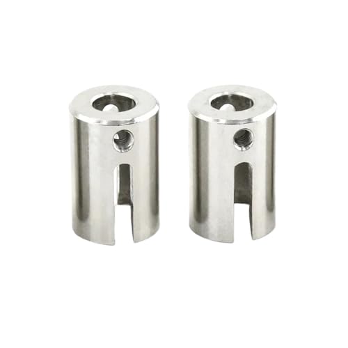 Kompatibel mit TRXS E-Revo 2.0 VXL Bürstenlos 86086-4 1/10 RC Auto Upgrade Teile Zubehör Stahl Antriebsbecher 8652 8652X 4 Stück 2 Stück(Silver 2PCS) von EHxCUF
