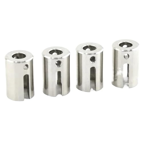Kompatibel mit TRXS E-Revo 2.0 VXL Bürstenlos 86086-4 1/10 RC Auto Upgrade Teile Zubehör Stahl Antriebsbecher 8652 8652X 4 Stück 2 Stück(Silver 4PCS) von EHxCUF