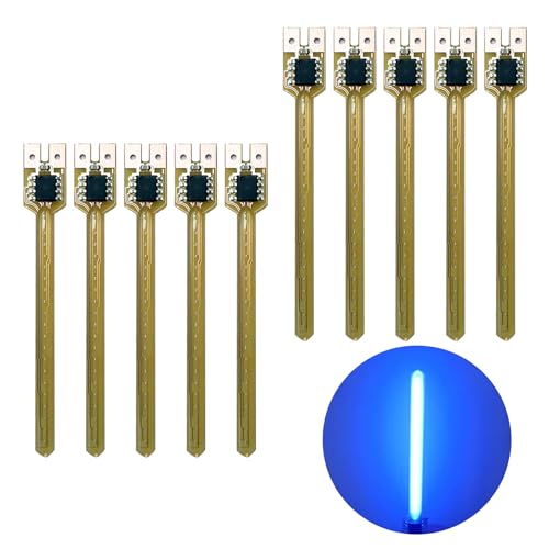 10 Stück Blaue 3V DIY LED Streamer Lichter Ideal für Rennräder und Innenraumdekoration Metallfilmwiderstände für die Spannungsanpassung inbegriffen von EIELEDIY