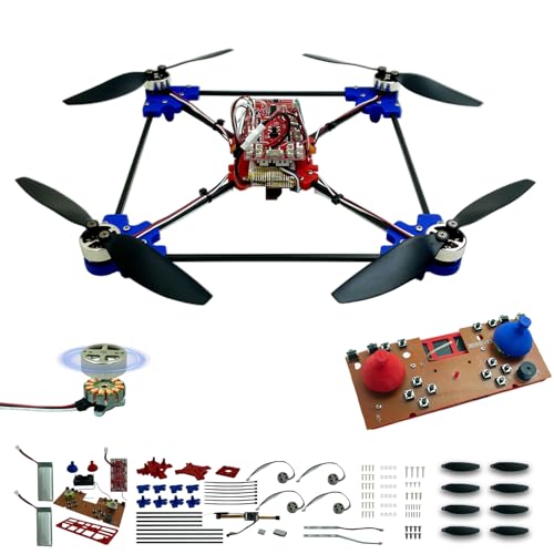 Quadrotor-Drohnen-DIY-Kit EIN einzigartiges STEM-Projekt mit Bürstenlosem Motor, optischem Flussschweben, EIN-klick-Start und -Landung sowie 360°-Umdrehung für DIY-Enthusiasten, um die Grundlagen der Quadrotor-Drohnen-DIY-Kit EIN einzigartiges STEM-Projekt mit Bürstenlosem Motor, optischem Flussschweben, EIN-klick-Start und -Landung sowie 360°-Umdrehung für DIY-Enthusiasten, um die Grundlagen der von EIELEDIY