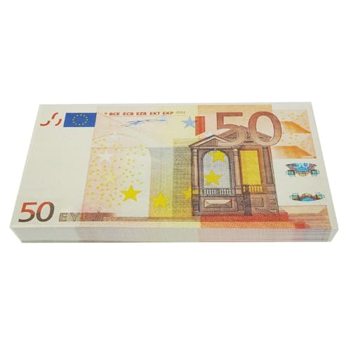 EIGHT4TWO® 100 Stück mit 50 Geldspielzeugen, 50 Banknoten mit einer Größe von 125 % (100 x 50-125 %) von EIGHT4TWO