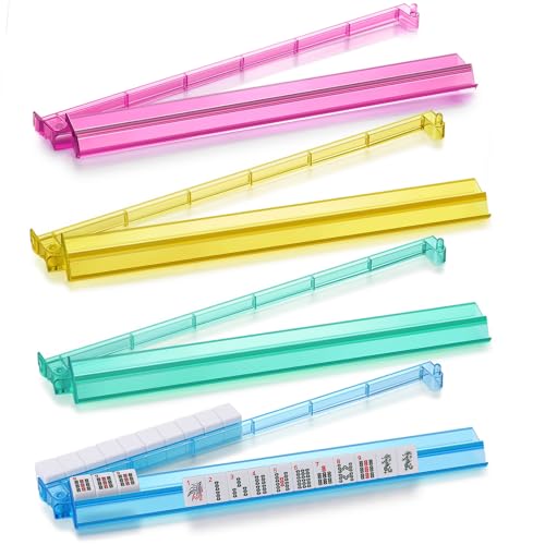EIMEET Transparente Mahjong-Regale mit Drücken, 4 Farben, Acryl, amerikanische Majiang-Fliesenregale, Importe moderne Mahjong-Racks mit integrierten Drückern, 4 Stück EIMEET Transparente Mahjong-Regale mit Drücken, 4 Farben, Acryl, amerikanische Majiang-Fliesenregale, Importe moderne Mahjong-Racks mit integrierten Drückern, 4 Stück von EIMEET
