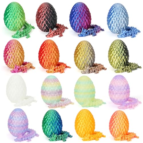 EIMONEY 3D-gedruckte Dracheneier mit Drachen im Inneren, beweglicher Drache, realistisches Slithering-Design, 3D-gedruckter Drache, 3D-gedrucktes Drachen-Spielzeug-Set, 3D-Tier-Sammelstücke für EIMONEY 3D-gedruckte Dracheneier mit Drachen im Inneren, beweglicher Drache, realistisches Slithering-Design, 3D-gedruckter Drache, 3D-gedrucktes Drachen-Spielzeug-Set, 3D-Tier-Sammelstücke für von EIMONEY
