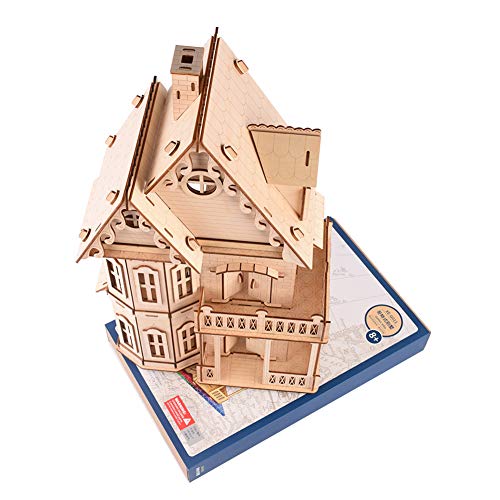 3D -Holzversammlung Model Villa Puzzle Spielzeug, Pädagogische Handwerkssäge für Erwachsene von EIMSOAH