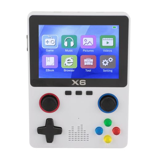 EIMSOAH Handheld -Spielekonsole, 32G -Speicherkarte Retro -Gaming -Konsole, Unterstützte 11 Emulatoren 3,5 -Zoll -IPS -Bildschirm Tragbare Spielekonsole mit 2000 -mAh (Weiß) von EIMSOAH