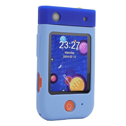 EIMSOAH -Smartphone-Spielzeug, 2,8-Zoll-Touchscreen, 180°-Flip-Kamera, Kleinkind-Telefon, 1080P-Video, Tragbares Lernspielzeug mit Musik-Player für Mädchen und Jungen (Katze blau) von EIMSOAH
