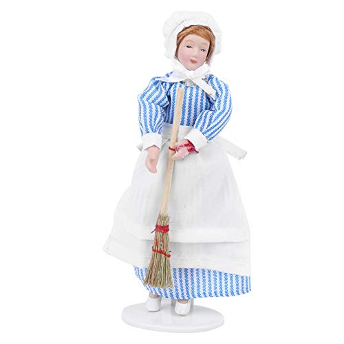 Puppenhaus, Puppenhaus-Puppen, Maßstab 1:12, Keramik-Puppenmenschen, Miniatur-Porzellan-Puppenmodell, Ornament, Puppe, Koch, Mann, Diener, Puppenhaus-Zubehör (#3) von EIMSOAH