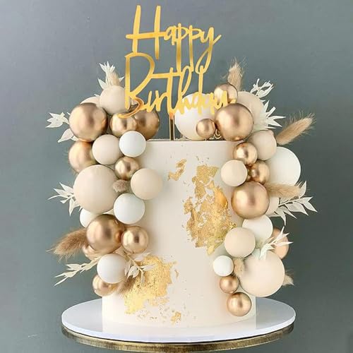 50 Stück Boho Goldene Kugeln Tortendeko, Geburtstag, Schaum Ball Kuchen, Tortendeko Kugeln Boho, für Hochzeit, Gartenparty, Familientreffen 50 Stück Boho Goldene Kugeln Tortendeko, Geburtstag, Schaum Ball Kuchen, Tortendeko Kugeln Boho, für Hochzeit, Gartenparty, Familientreffen von EIMZU