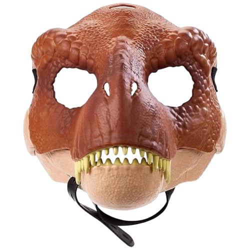 EIOLWJIEO Cosplay Party Dino Maske, realistisches Aussehen, einfach zu tragen, Latex Cosplay Party, Halloween, Weihnachten, Kinder, Erwachsene, Rred von EIOLWJIEO