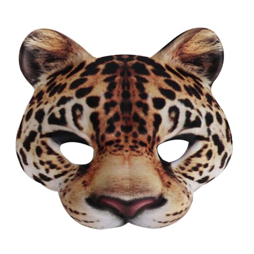 EIOLWJIEO Halloween Maske für Maskerade Partys, realistischer Geparden Druck, einfach zu tragen, dekorativer Karneval, EVA Party Make up Ball von EIOLWJIEO