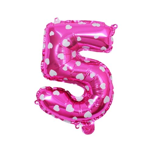 EIOLWJIEO Weit verbreitete Anwendung: Folienballons für Briefe, Geburtstagsfeiern, Hochzeitsdekorationen, Aluminiumlegierung, langlebig und zuverlässig, einfach, Rosa,5, 16 Zoll von EIOLWJIEO