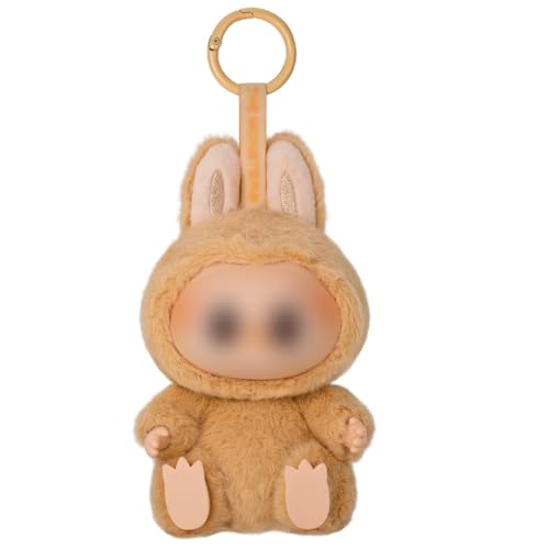 EIOURVY Labubu Puppe, 17 cm Labubu Keychain, Labubu Monster Kuscheltier, Geeignet für Schulranzen und Schlüsselanhänger, Sitzung von EIOURVY