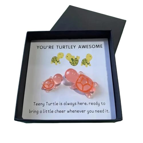 EIRZNGXQ Little Pocket Hug Turtle Token, You're Turtley Awesome, lustiges positives Spielzeug, entzückende Ermutigung, Grußschildkröte von EIRZNGXQ