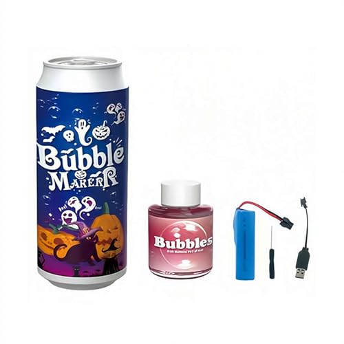 Halloween-Blase, gruselige Soundeffekte, Lichter, Blasen, automatisches Blasen-Spielzeug für Kinder, Sommer, Outdoor, Party, Hochzeit (blau) von EIRZNGXQ