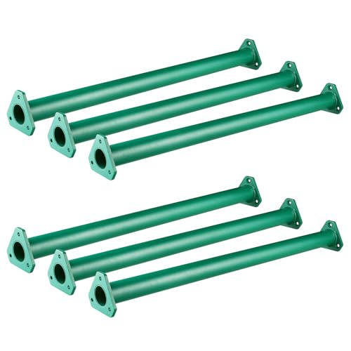 EISENSP Extra lange 54,6 cm Stahl-Affenstangen für Hinterhof, Leitersprossen-Hardware-Kit – sechseckig an beiden Enden (6er-Set) (grün) von EISENSP