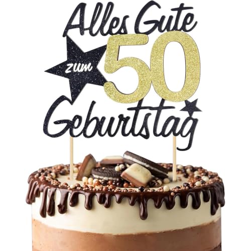 Torten Deko 50. Geburtstag Mann Frau - Alles Gute Zum 50. Geburtstag - Happy 50th Birthday Cake Topper Kuchen Topper Kuchendeko Geburstagstorte Gold Für Frauen Männer Torten Deko 50. Geburtstag Mann Frau - Alles Gute Zum 50. Geburtstag - Happy 50th Birthday Cake Topper Kuchen Topper Kuchendeko Geburstagstorte Gold Für Frauen Männer von EIYVPRA