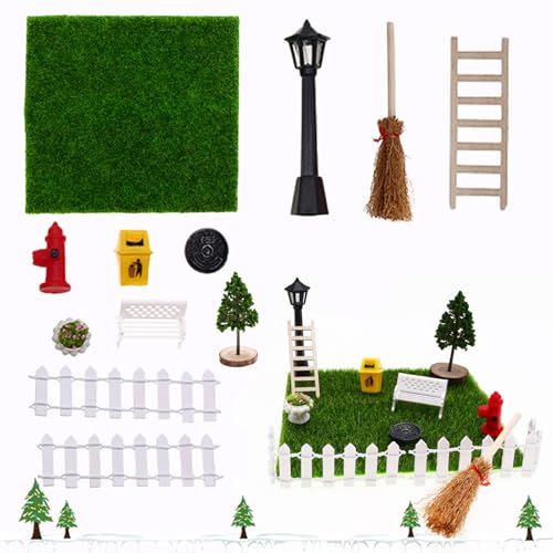 EJJUOO 12 Stück Miniatur Garten Zubehör Set, Mini Garten Möbel Deko Set, Geeignet zum Dekorieren Eines Minigartens, Weihnachtswichtel Zubehör EJJUOO 12 Stück Miniatur Garten Zubehör Set, Mini Garten Möbel Deko Set, Geeignet zum Dekorieren Eines Minigartens, Weihnachtswichtel Zubehör von EJJUOO