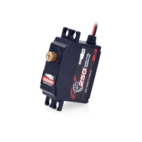 EJRNPWRF Surpasshobby Digital 9 G, 17 G, 25 G, 6 kg, 9 kg, 15 kg, 20 kg, Metallgetriebe-Servo für 1/10, 1/8 RC Auto, Boot, Flugzeug, Roboter (25 g, S0025M) von EJRNPWRF