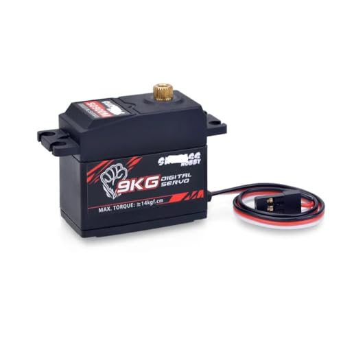 EJRNPWRF Surpasshobby Digital 9 G, 17 G, 25 G, 6 kg, 9 kg, 15 kg, 20 kg, Metallgetriebe-Servo für 1/10, 1/8 RC Auto, Boot, Flugzeug, Roboter (9 kg, S0900M) von EJRNPWRF