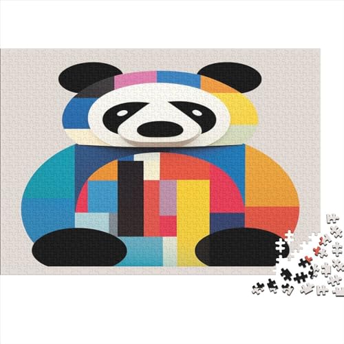 Bunter Panda 1000 Teile Puzzle Lernspiel Spielzeug Puzzles Für Erwachsene Klassische AI Animals Puzzles Puzzles Erwachsene 1000pcs (75x50cm) von EKIDAZ