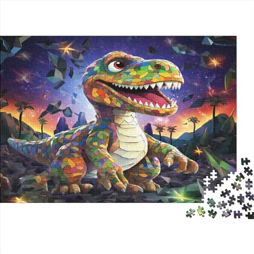 Dinosaurier 300 Teile Jigsaw Puzzles Für Erwachsene Schwieriges Schweres AI Animals Jigsaw Puzzle Für Frauen Männer Premium Präzise Interlocking Herausforderndes Spiel Lernspiel 300pcs (40x28cm) von EKIDAZ