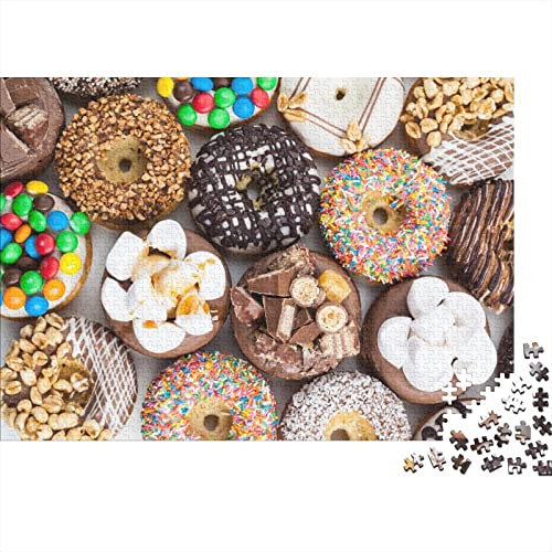 Donuts Dessert 300 Teile Puzzle Lernspiel Spielzeug Puzzles Für Erwachsene Klassische Süßigkeiten Puzzles Puzzles Erwachsene 300pcs (40x28cm) von EKIDAZ