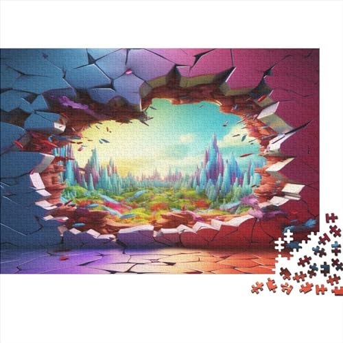 Geheimnisvolle Höhle 300 Teile Puzzles Für Erwachsene Teenager Stress Abbauen Familien-Puzzlespiel AI Design Puzzle Lernspiel Spielzeug Geschenk 300pcs (40x28cm) von EKIDAZ
